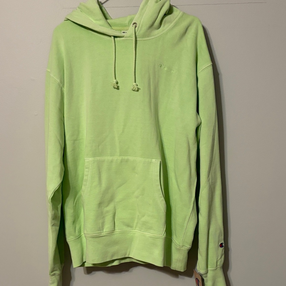 Champion Ladies Lime Hoodie. Size large. NWT. Gender neutral.